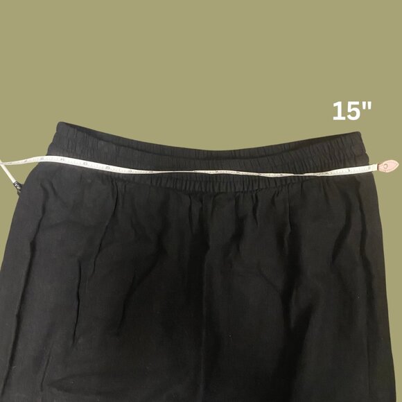 GAP Black Linen-Blend Midi Skirt with Side Slit – Size M - Picture 4 of 7